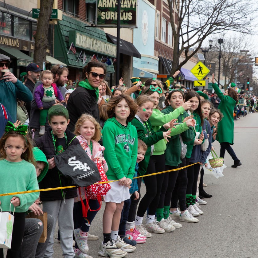 Kids at the St. Patricks Day parade